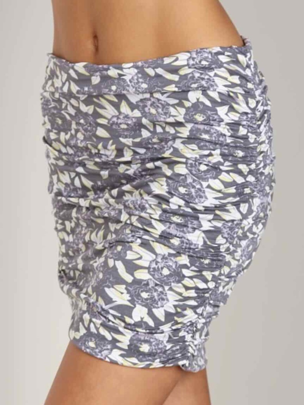 Free People Floral Mini Skirt, Size LG Stretch Bodycon Festival - Picture 2 of 10